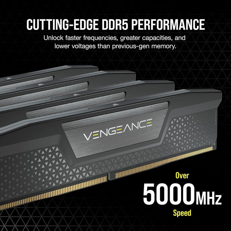 Corsair Vengeance DDR5 RAM 32GB (2x16GB) 6000MHz CL36 – Black - Paksell.pk