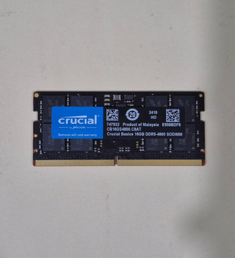 Crucial 16GB DDR5 RAM 4800MHz For Laptop - Used - Paksell.pk