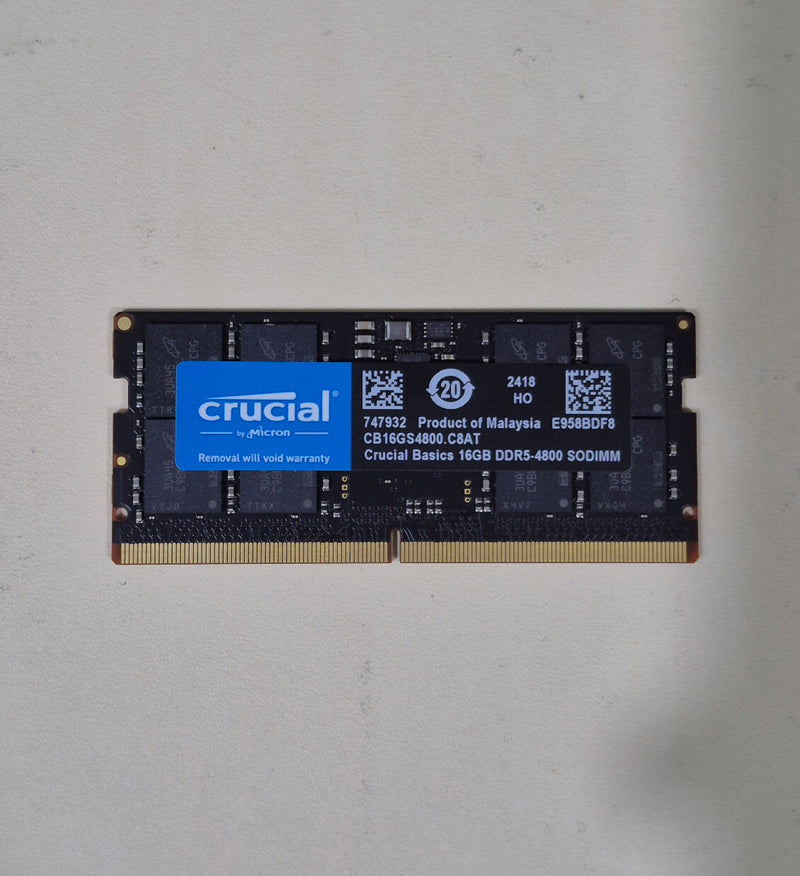 Crucial 16GB DDR5 RAM 4800MHz For Laptop - Used