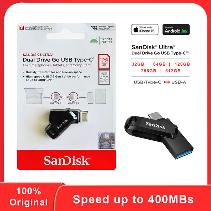 32GB 64G Dual 2 In 1 Type C USB3.0 Mini Flash Drive Memory USB Stick - Foto 2