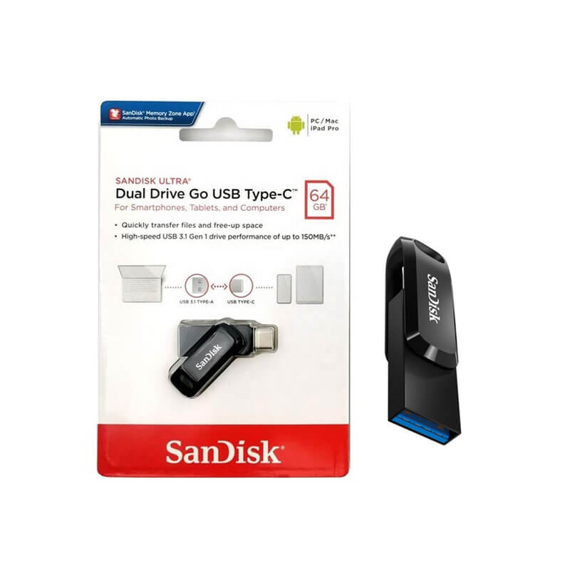 SanDisk Go USB 32GB 64GB 128GB 256GB for Mobiles PC Laptop - Paksell.pk