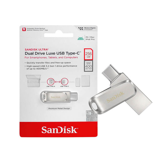 SanDisk Ultra Dual Drive Luxe USB Type C Flash Drive sdddc4 - Paksell.pk