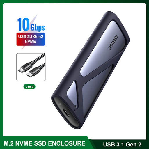 Ugreen M.2 NVMe SSD Enclosure 10Gbps SSD Case Adapter - Paksell.pk
