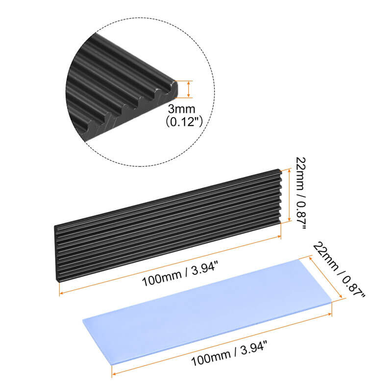 Aluminum Heatsink for NVME NGFF M.2 2280 SSD Cooler - Paksell.pk