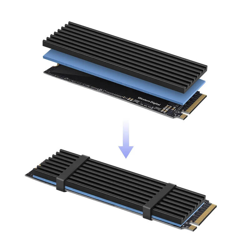 Aluminum Heatsink for NVME NGFF M.2 2280 SSD Cooler - Paksell.pk
