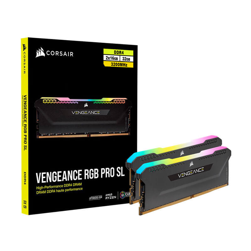Corsair Vengeance RGB Pro SL 32GB (2x16GB) 3200MHz C16-Black - Paksell.pk