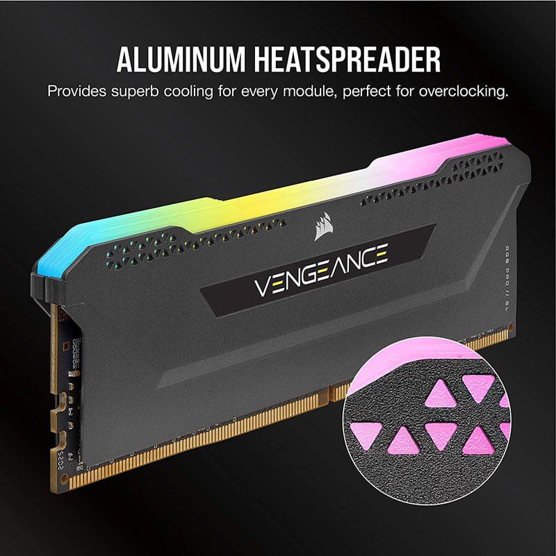 Corsair Vengeance RGB Pro SL 32GB (2x16GB) 3200MHz C16-Black - Paksell.pk