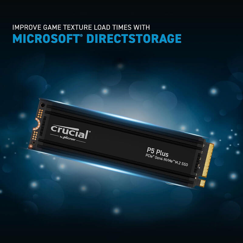 Crucial P5 Plus 1TB NVMe SSD with Heatsink for PC PS5 - Paksell.pk