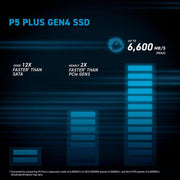 Crucial P5 Plus 1TB NVMe SSD with Heatsink for PC PS5 - Paksell.pk