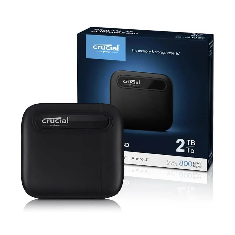 Crucial X6 2TB Portable SSD External hard drive speed upto 800MBs