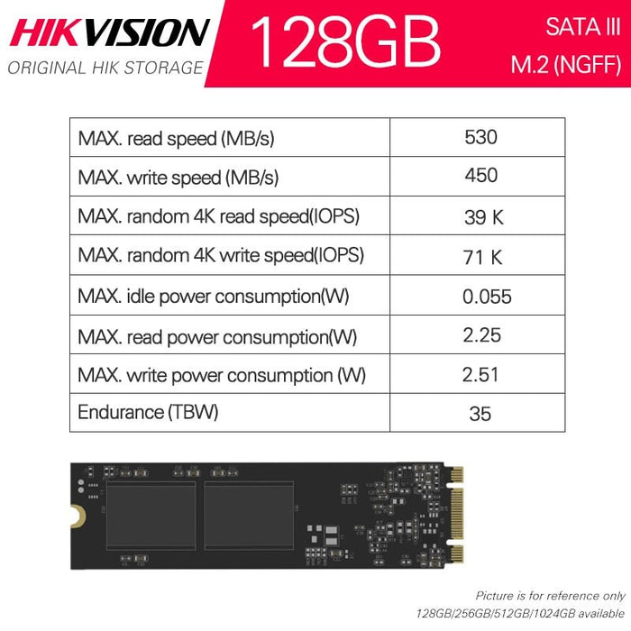 Hikvision E100N M.2 SATA SSD 128GB 256GB 512GB for Laptop Desktop
