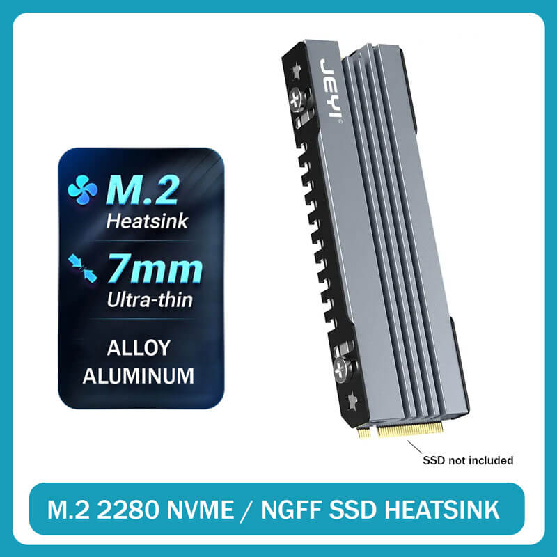 Jeyi M.2 SSD Heatsink, NVME NGFF Aluminum Cooler for PS5 PC - Paksell.pk