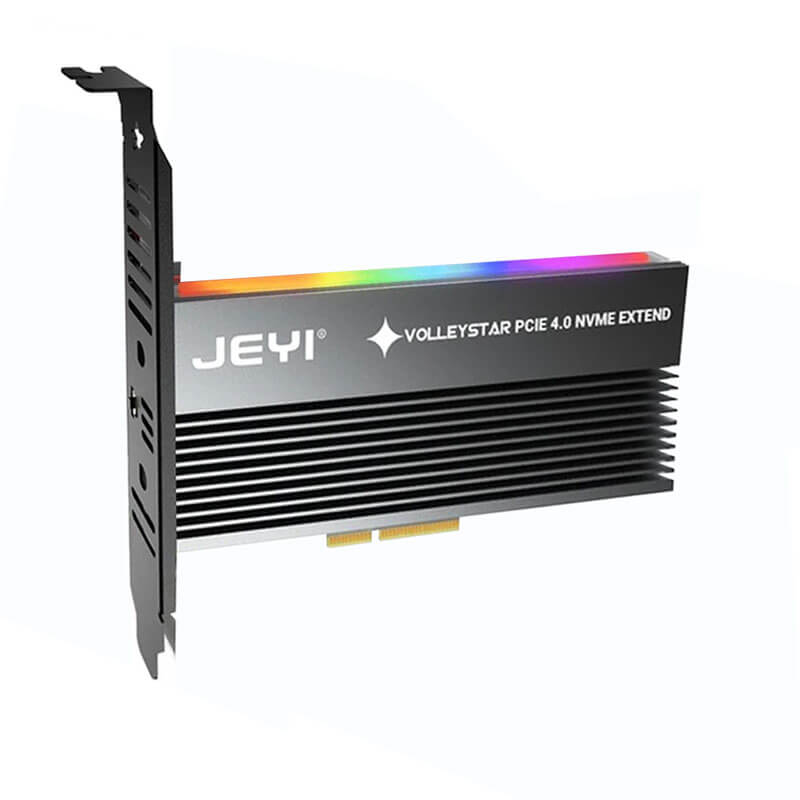 Jeyi VolleyStar PCIe To NVMe SSD Adapter With RGB Heatsink - Paksell.pk