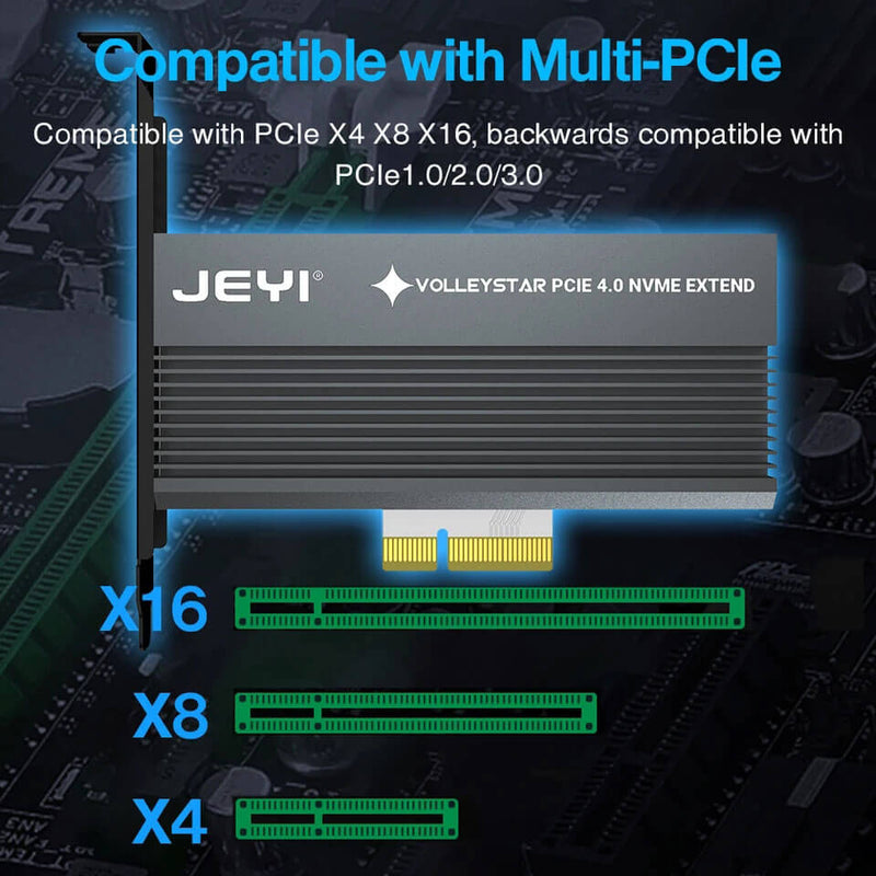 Jeyi VolleyStar PCIe To NVMe SSD Adapter With RGB Heatsink - Paksell.pk