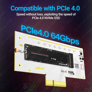 Jeyi VolleyStar PCIe To NVMe SSD Adapter With RGB Heatsink - Paksell.pk