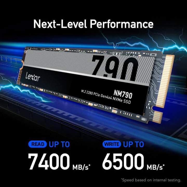 Lexar NM790 1TB 2TB PCIe Gen 4×4 NVMe SSD for Laptop PC PS5 - Paksell.pk