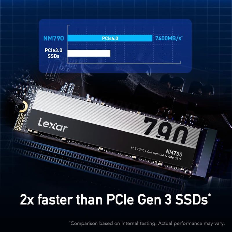 Lexar NM790 1TB 2TB PCIe Gen 4×4 NVMe SSD for Laptop PC PS5 - Paksell.pk