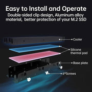 M.2 NVMe SSD Heatsink for PC PS5 Aluminum Heat Sink - Paksell.pk