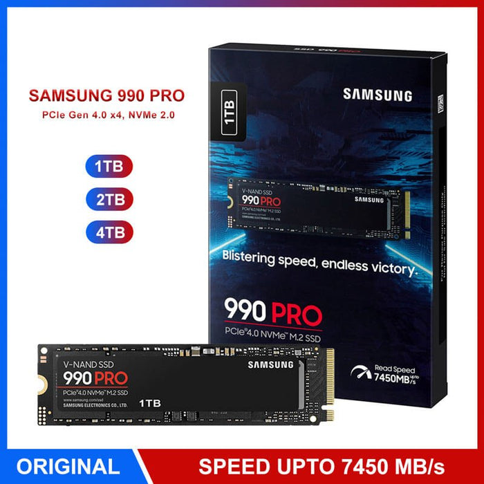 Samsung 990 Pro SSD 1TB 2TB 4TB PCIe 4.0 M.2 NVMe Speed 7450MBs - Paksell.pk