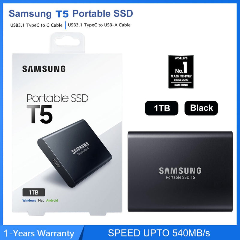 Samsung T5 Portable SSD 1TB External SSD