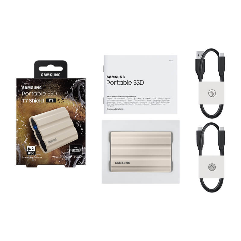 samsung t7 shield beige box content