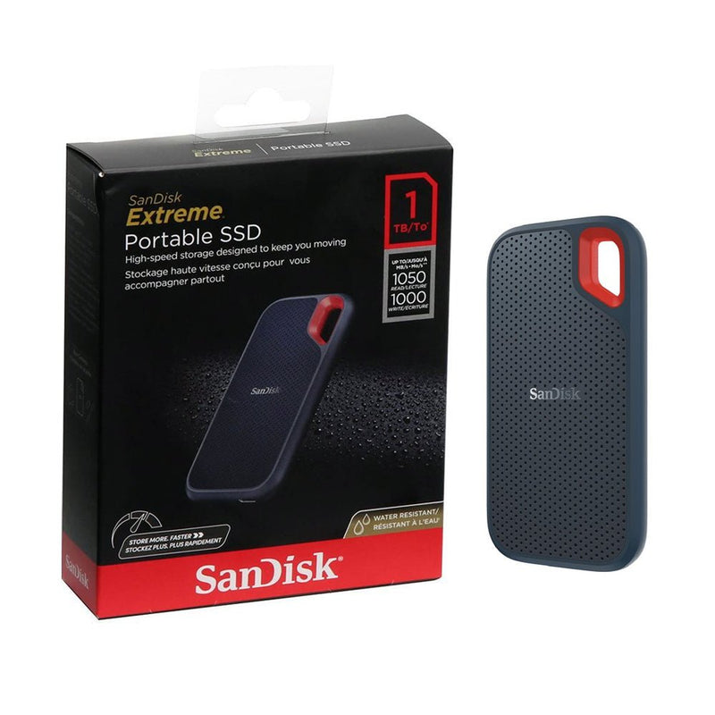 SanDisk Extreme Portable SSD 1TB with retail packaging