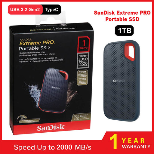 best external ssd 1tb in pakistan sandisk extreme pro v2 speed upto 2000MBs