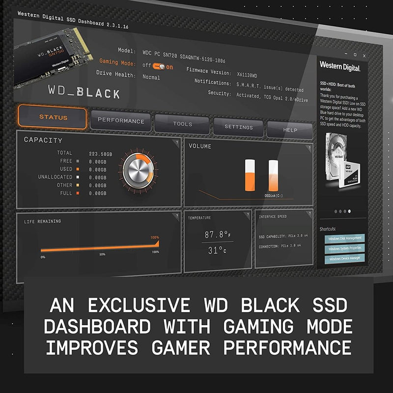 wd black sn750 dashboard in pakistan