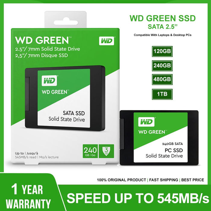 WD GREEN SSD 120GB 240GB 480GB 1TB 