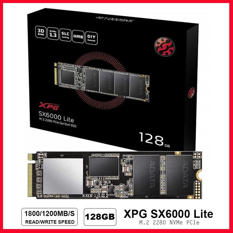 XPG SX6000 Lite M.2 NVMe PCIE SSD 128GB M.2 2280 Gaming SSD